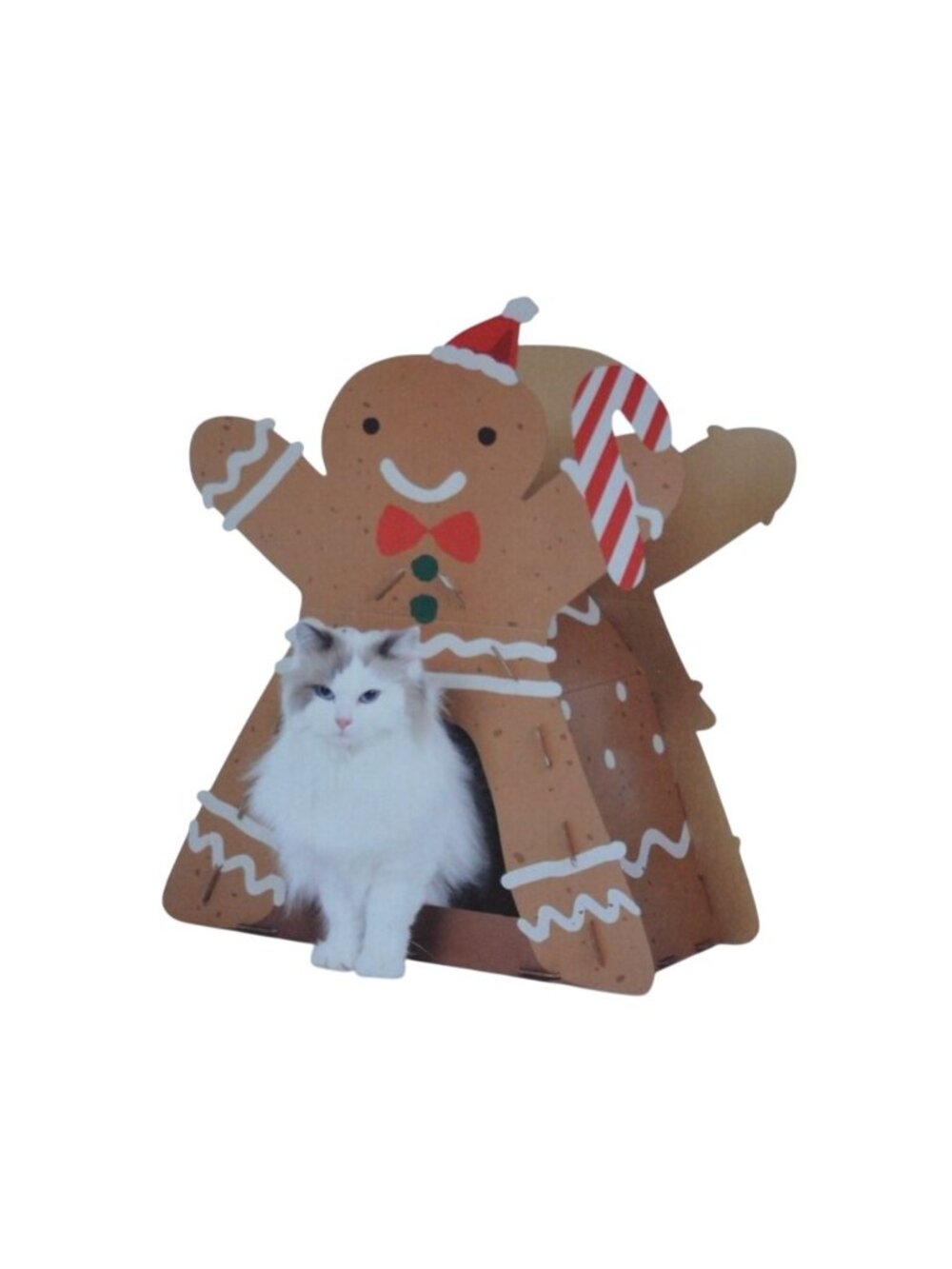 Heart to Tail Gingerbread Man Cat Scratching Playhouse with Catnip NIB